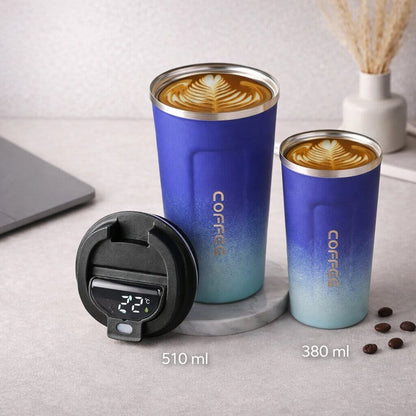 Smart Temperature Control Travel Mug | Sleek Steel Design