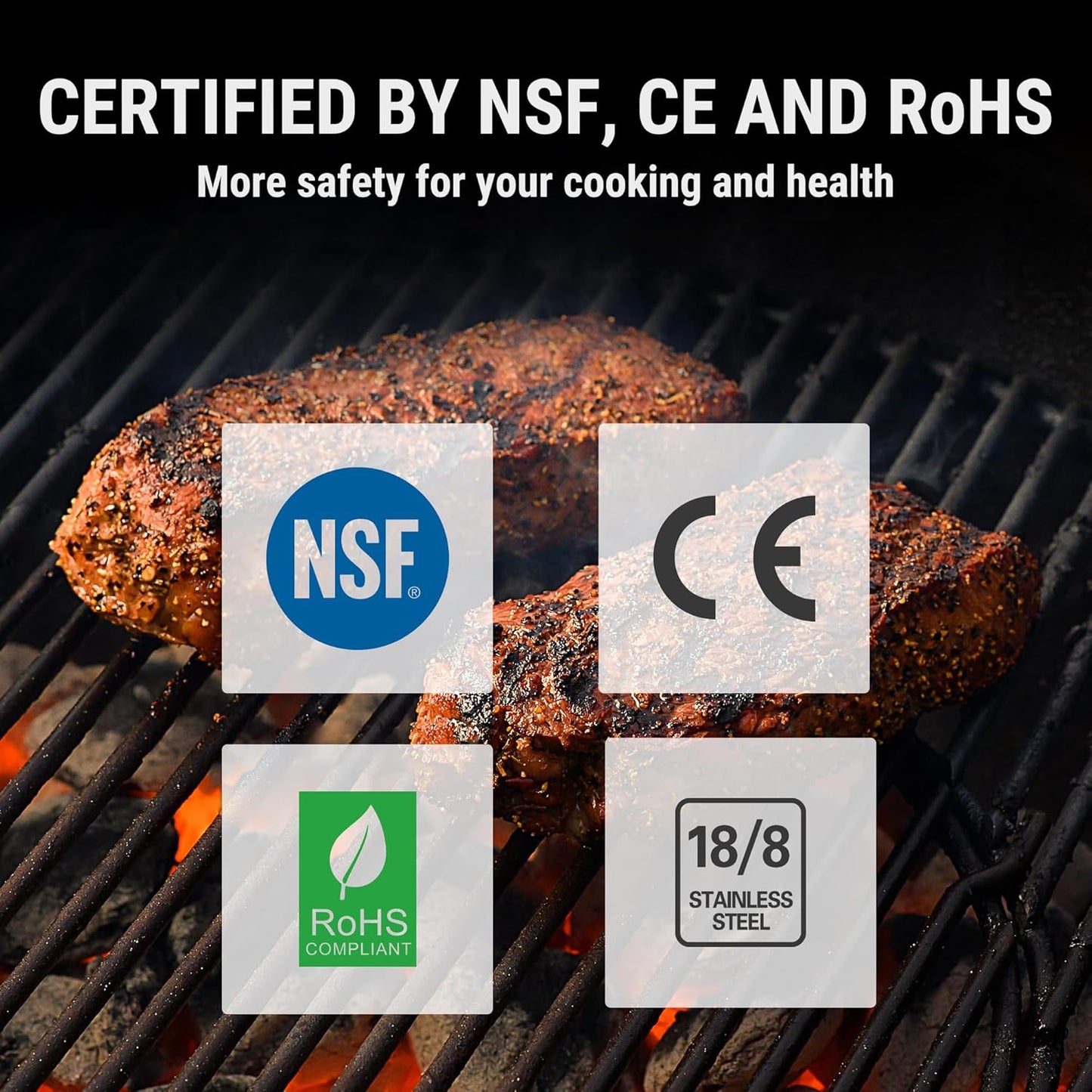 Digital Waterproof Meat Thermometer – Instant Read & Dual-Hand Use
