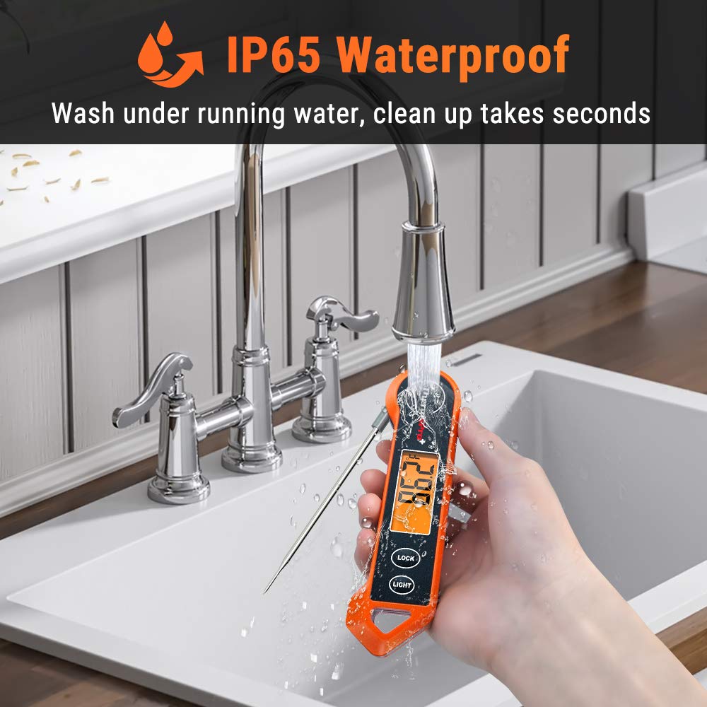Digital Waterproof Meat Thermometer – Instant Read & Dual-Hand Use