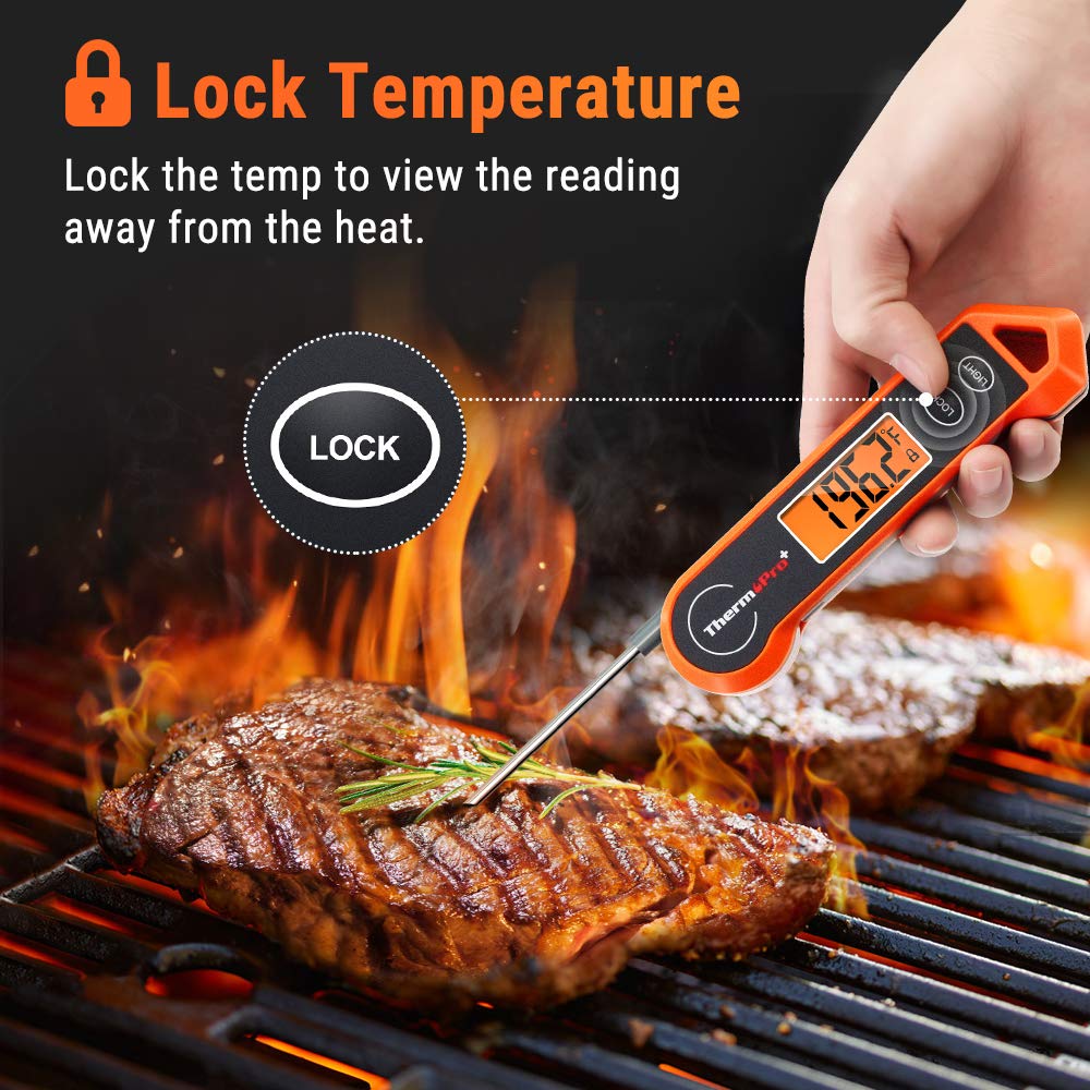 Digital Waterproof Meat Thermometer – Instant Read & Dual-Hand Use