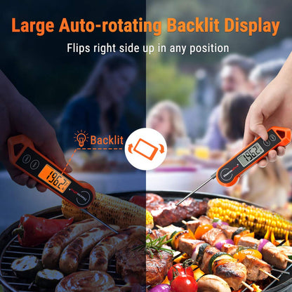 Digital Waterproof Meat Thermometer – Instant Read & Dual-Hand Use