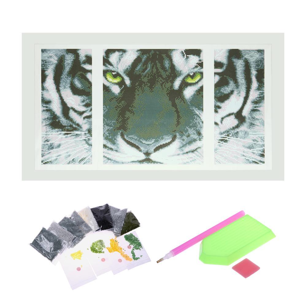 GemPaint Kit - Black and White Tiger Design