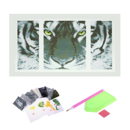 GemPaint Kit - Black and White Tiger Design