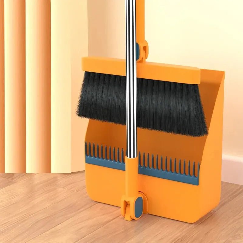Self-Cleaning Broom with Adjustable Handle | Ergonomic Floor Sweeper