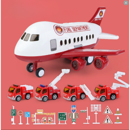 Interactive Cargo Plane Adventure Set with Lights and Sounds
