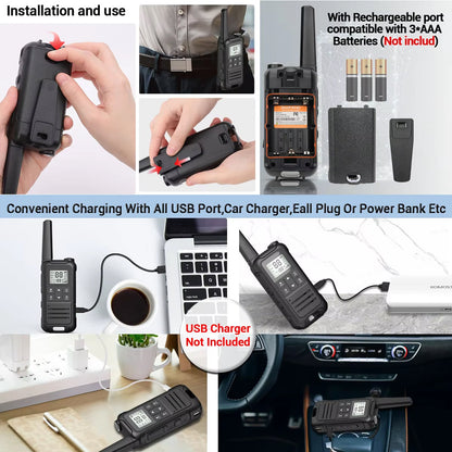 Long Range Waterproof Walkie Talkies for Camping – 3 Pack UK