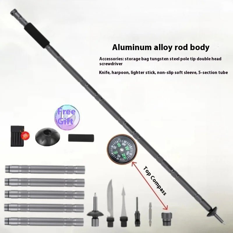 Multifunctional Tactical Hiking Pole for Adventure and Survival