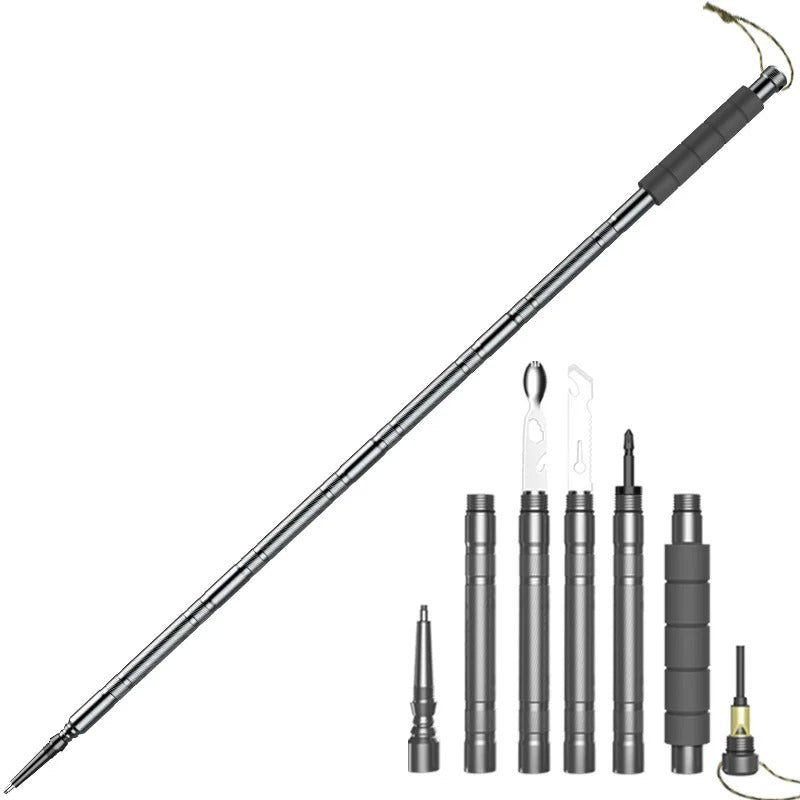 Multifunctional Tactical Hiking Pole for Adventure and Survival