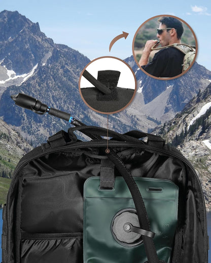 35L Tactical Backpack for Outdoor Use with Molle and Laptop Compartment