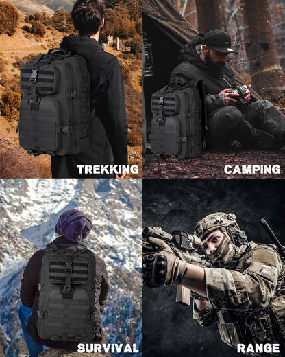 35L Tactical Backpack for Outdoor Use with Molle and Laptop Compartment