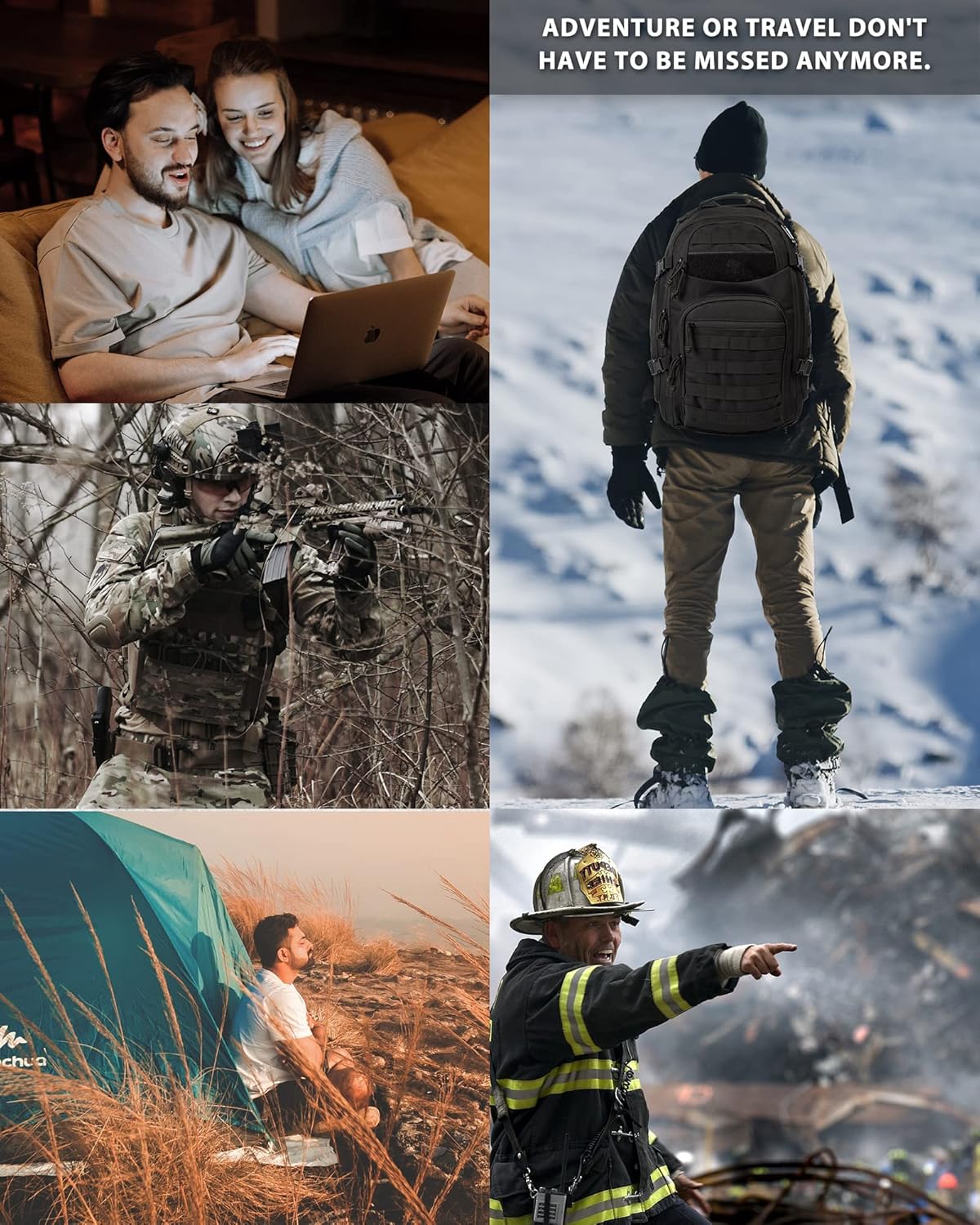 35L Tactical Backpack for Outdoor Use with Molle and Laptop Compartment
