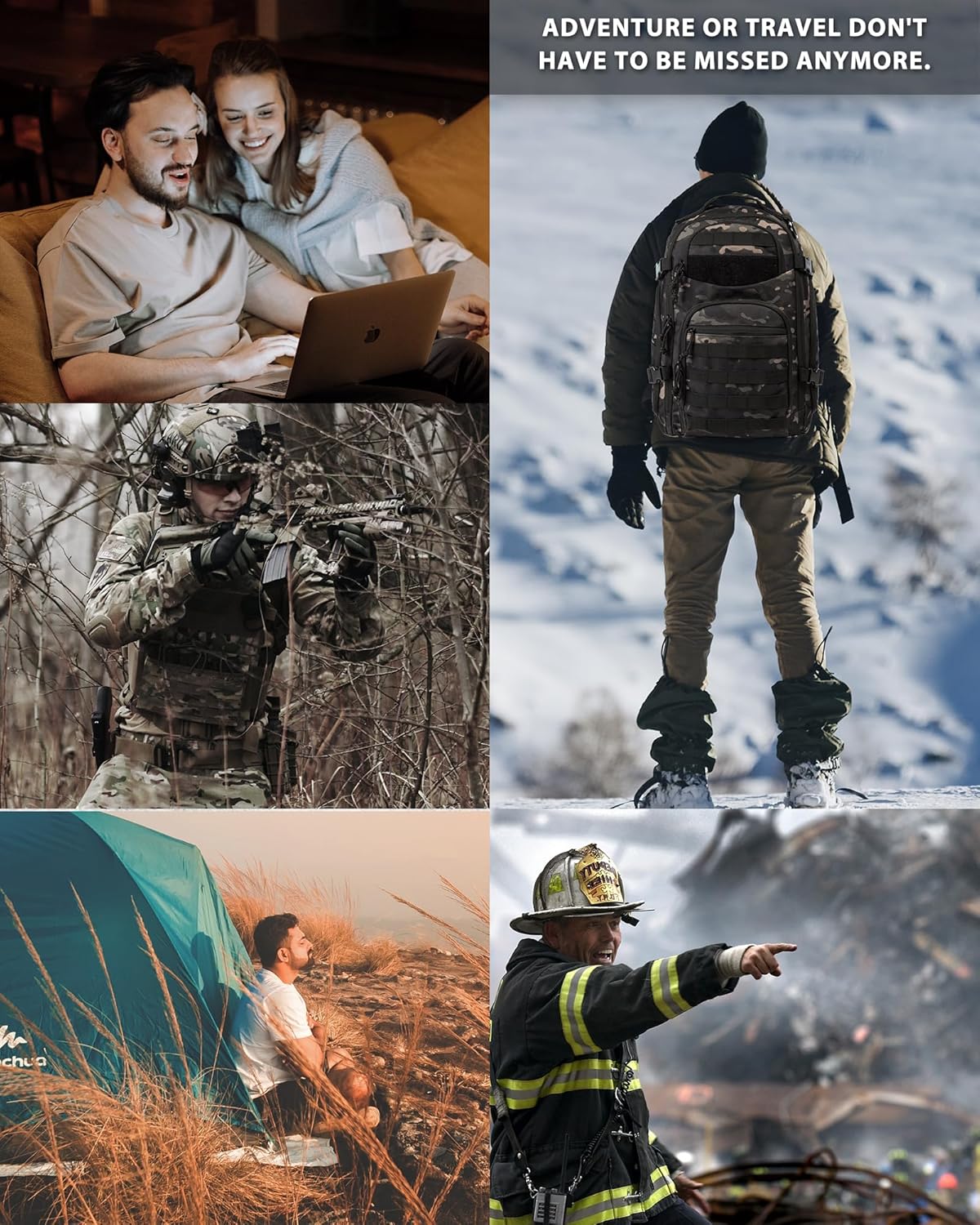 35L Tactical Backpack for Outdoor Use with Molle and Laptop Compartment