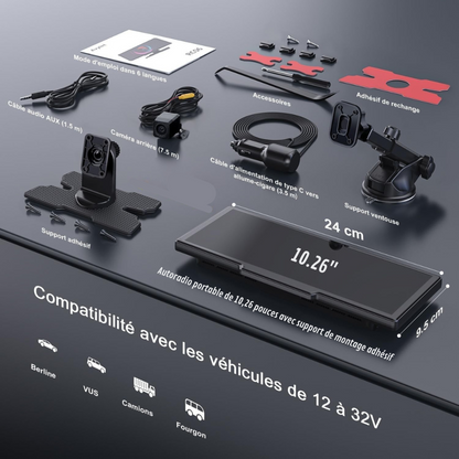 Navigation Display for CarPlay with Integrated Backup Camera