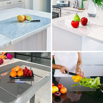Transparent Cutting Board with Counter Edge