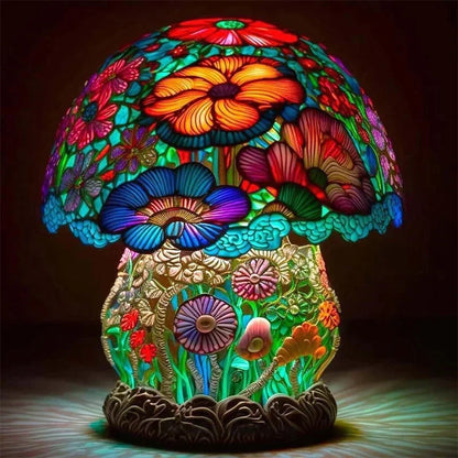 Vibrant Art Glass Table Lamp – Enchanting Illumination for Your Home