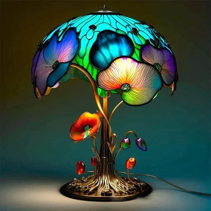 Vibrant Art Glass Table Lamp – Enchanting Illumination for Your Home