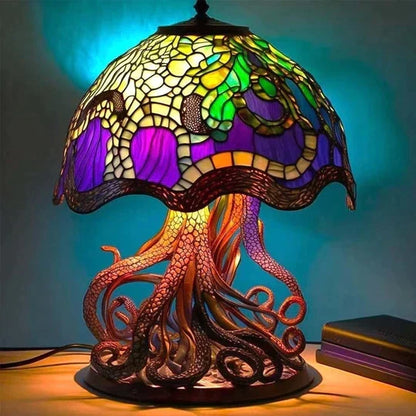 Vibrant Art Glass Table Lamp – Enchanting Illumination for Your Home