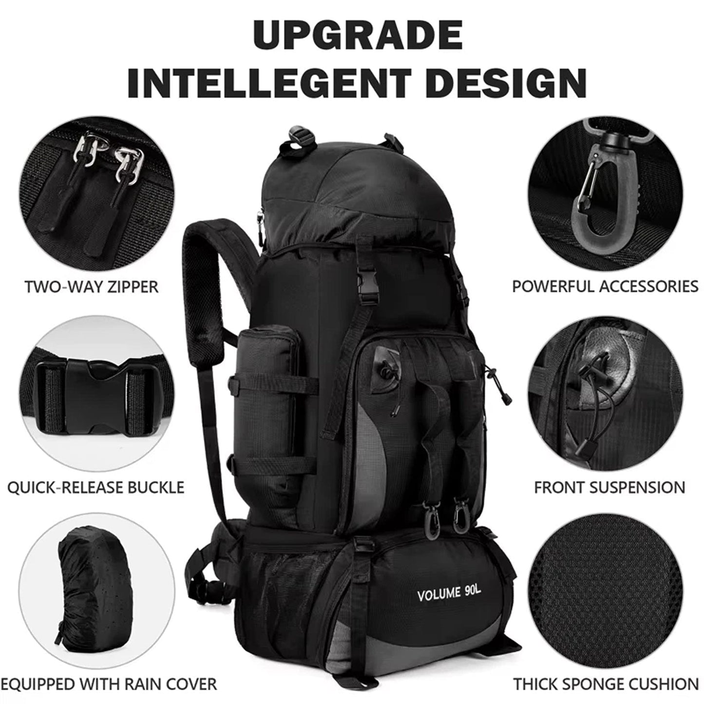 90L Professional Hiking Backpack for Expedition Travel