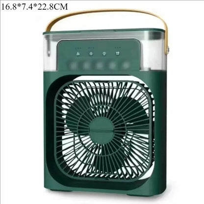 USB-Powered Desktop Fan, Humidifier & Night Light – 3-in-1 Air Cooler