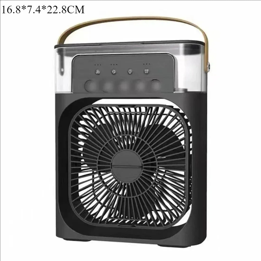 USB-Powered Desktop Fan, Humidifier & Night Light – 3-in-1 Air Cooler