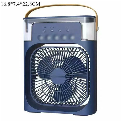 USB-Powered Desktop Fan, Humidifier & Night Light – 3-in-1 Air Cooler