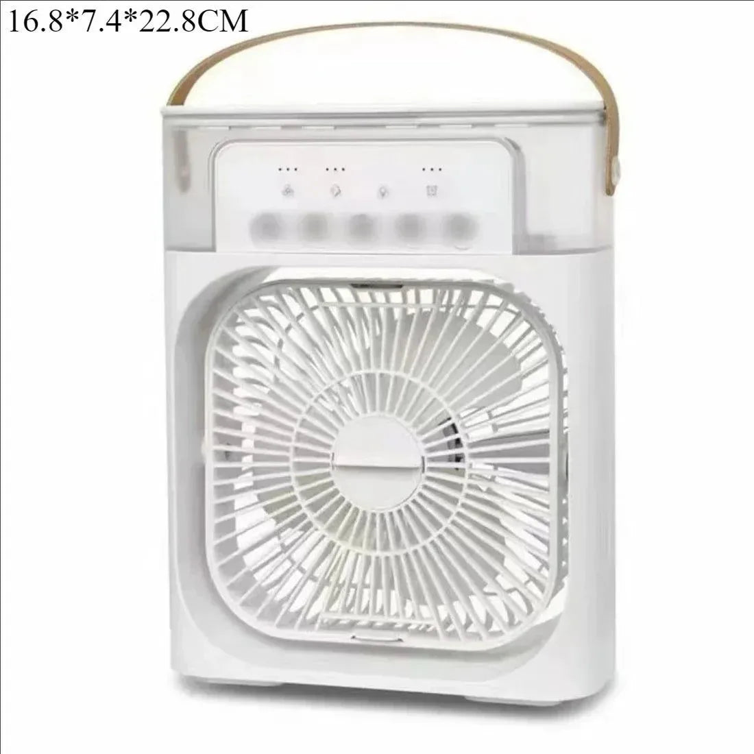 USB-Powered Desktop Fan, Humidifier & Night Light – 3-in-1 Air Cooler