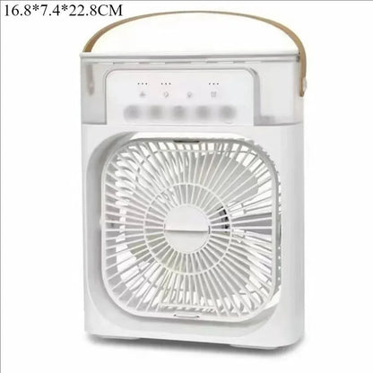 USB-Powered Desktop Fan, Humidifier & Night Light – 3-in-1 Air Cooler