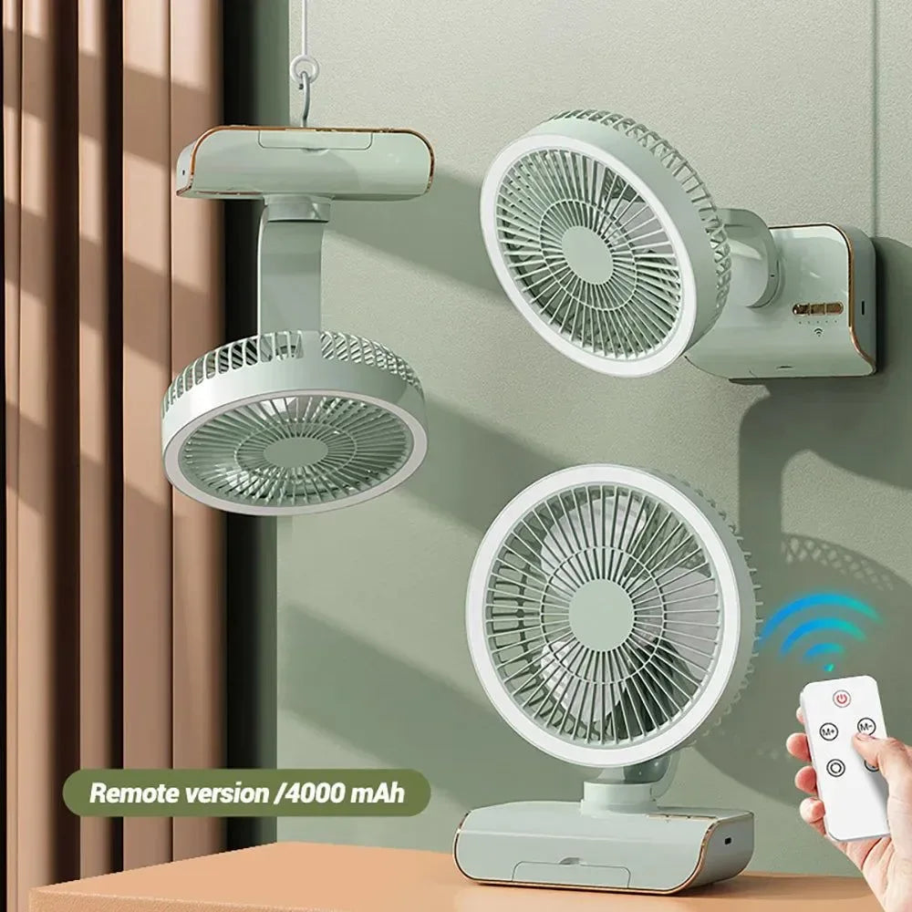 Multifunctional Silent Cooling Fan – 4000mAh Portable Air Conditioner for Home and Camping