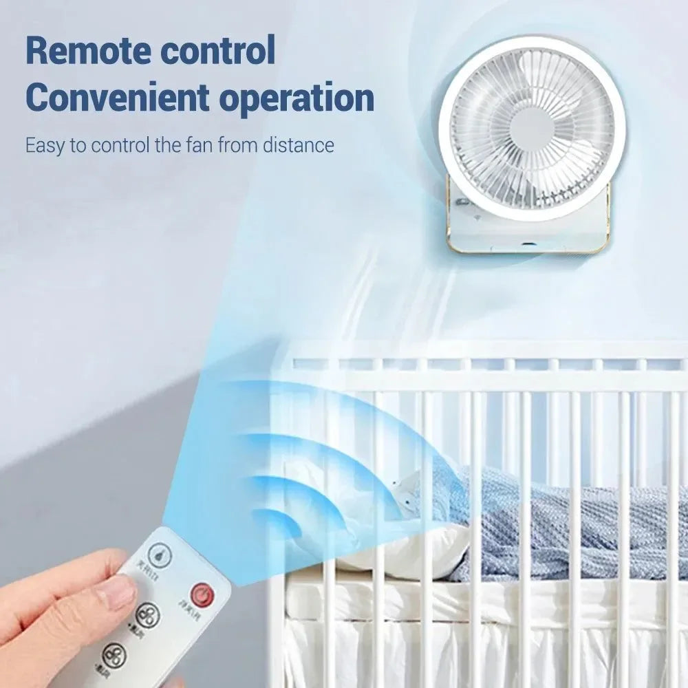 Multifunctional Silent Cooling Fan – 4000mAh Portable Air Conditioner for Home and Camping