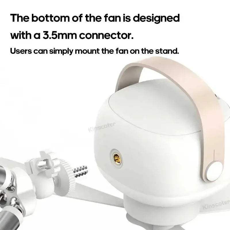 Cordless Ceiling Fan with LED Light and Remote – 7200mAh Camping Fan
