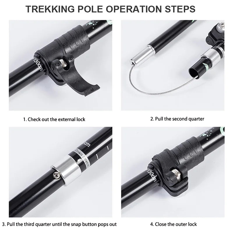 Ultralight Folding Trekking Poles for Hiking and Camping – Trekking Gear