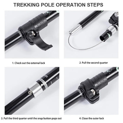 Ultralight Folding Trekking Poles for Hiking and Camping – Trekking Gear