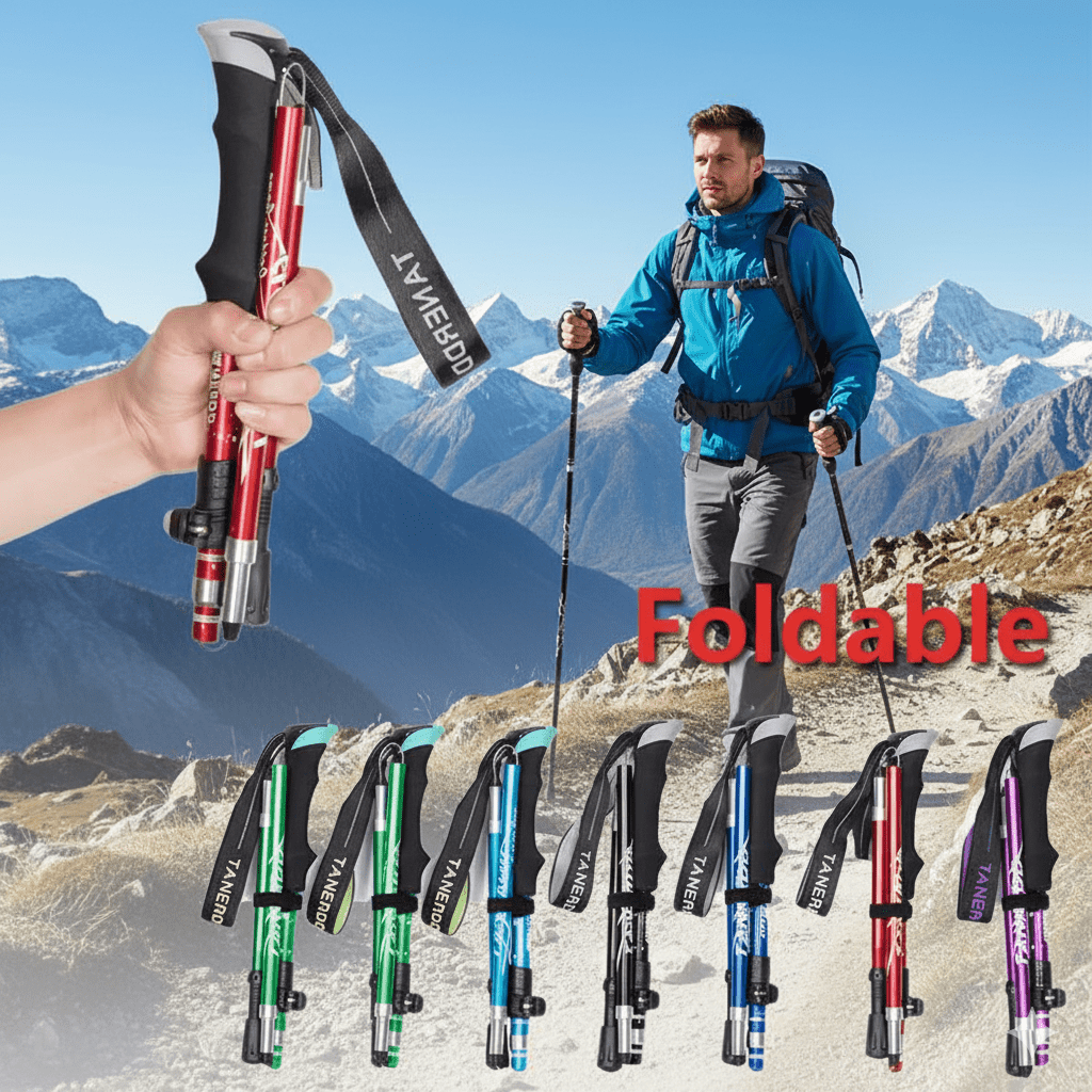 Ultralight Folding Trekking Poles for Hiking and Camping – Trekking Gear
