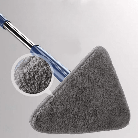 360° Swivel Triangle Mop with Extendable Handle and Microfiber Pad for Floors, Walls, and Ceilings