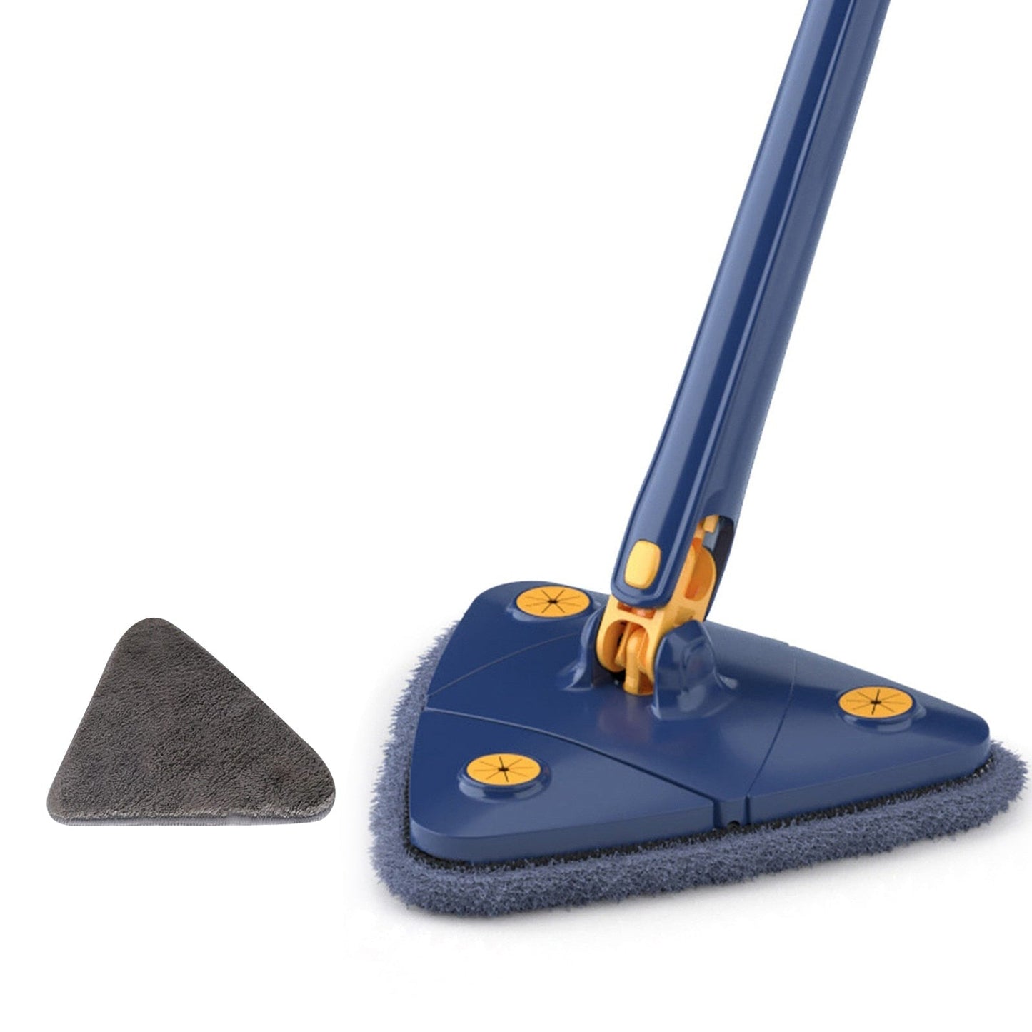 360° Swivel Triangle Mop with Extendable Handle and Microfiber Pad for Floors, Walls, and Ceilings