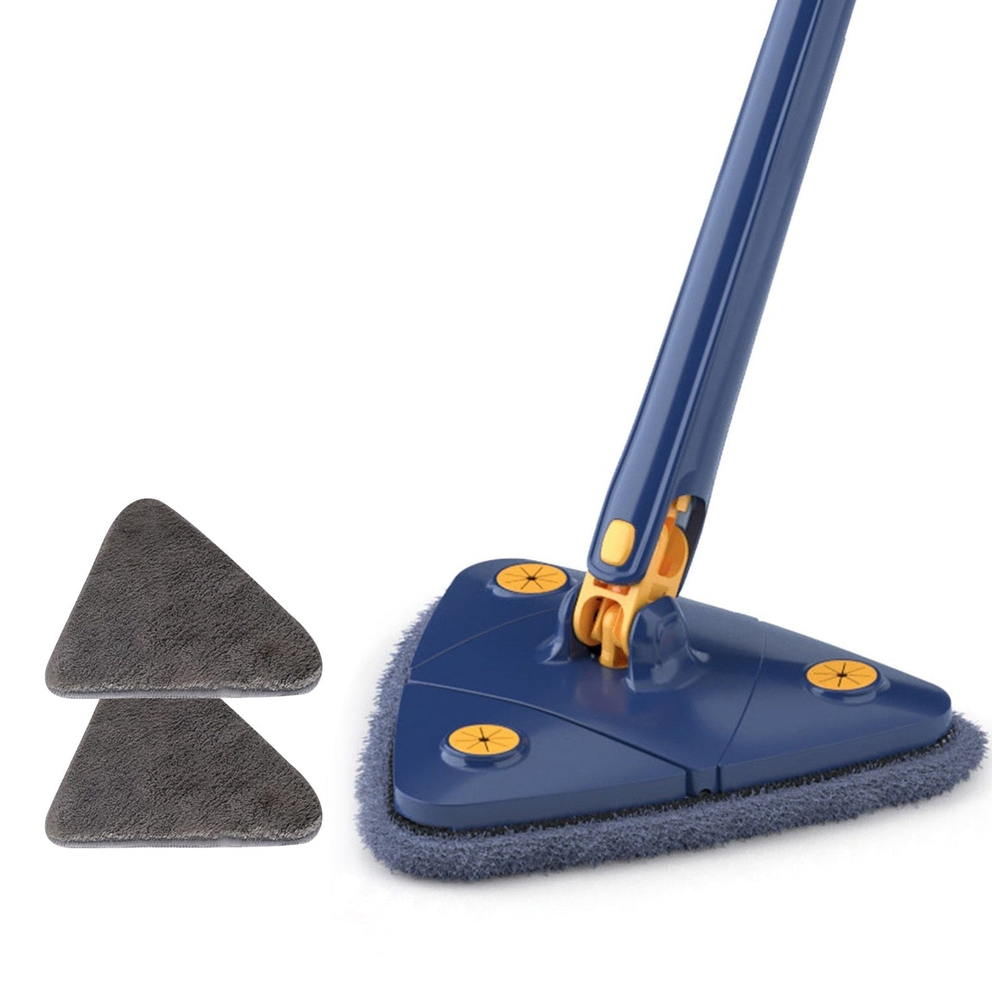 360° Swivel Triangle Mop with Extendable Handle and Microfiber Pad for Floors, Walls, and Ceilings