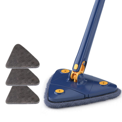 360° Swivel Triangle Mop with Extendable Handle and Microfiber Pad for Floors, Walls, and Ceilings