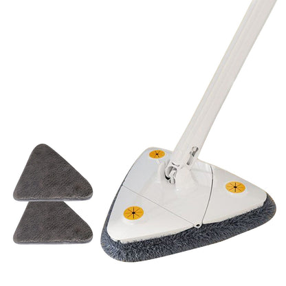360° Swivel Triangle Mop with Extendable Handle and Microfiber Pad for Floors, Walls, and Ceilings