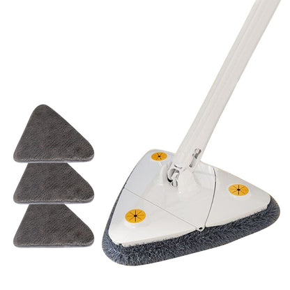 360° Swivel Triangle Mop with Extendable Handle and Microfiber Pad for Floors, Walls, and Ceilings