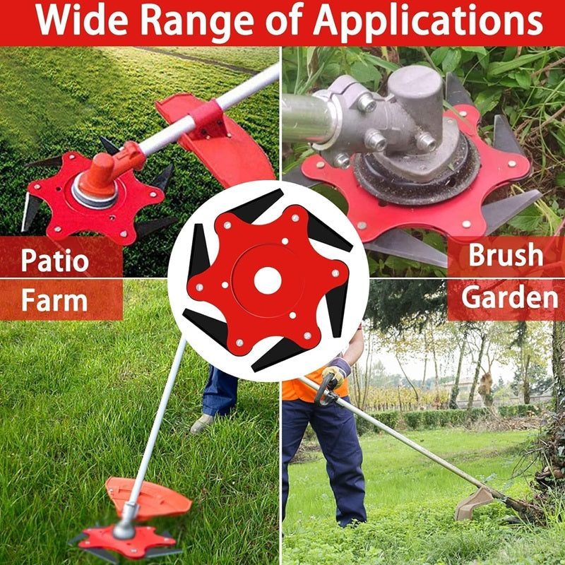 Heavy-Duty Trimmer Head with 6 Steel Blades