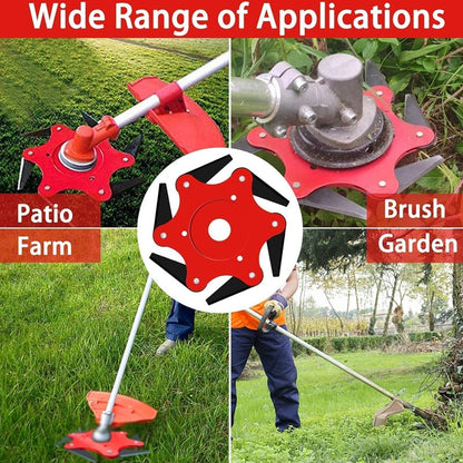 Heavy-Duty Trimmer Head with 6 Steel Blades