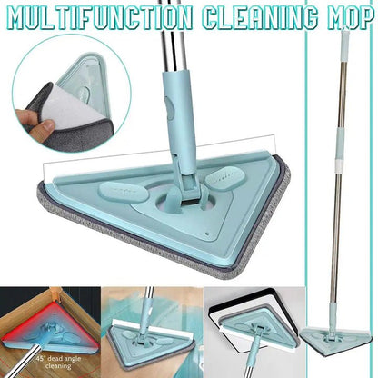 Tri-Head 360° Mop for Effortless Cleaning in Corners