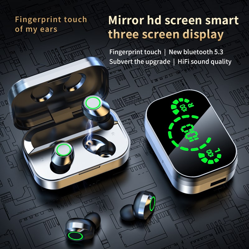 Bluetooth Earbuds with Smart Charging Case & Enhanced Sound