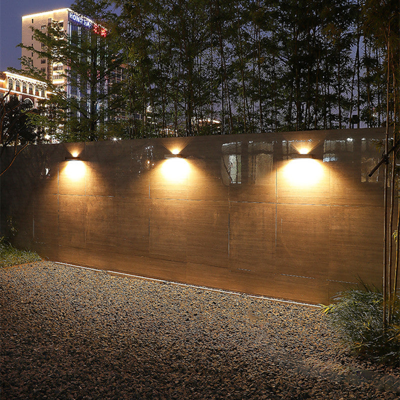 Solar Up-Down Outdoor Wall Light with Automatic Sensor – Energy Efficient – Warm & Cool White