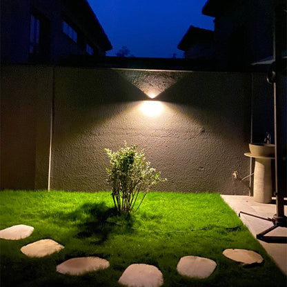 Solar Up-Down Outdoor Wall Light with Automatic Sensor – Energy Efficient – Warm & Cool White