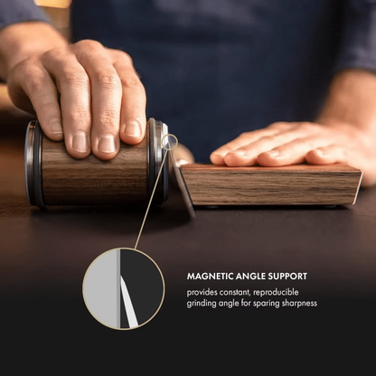 Portable Diamond Knife Sharpener with Magnetic Angle Precision