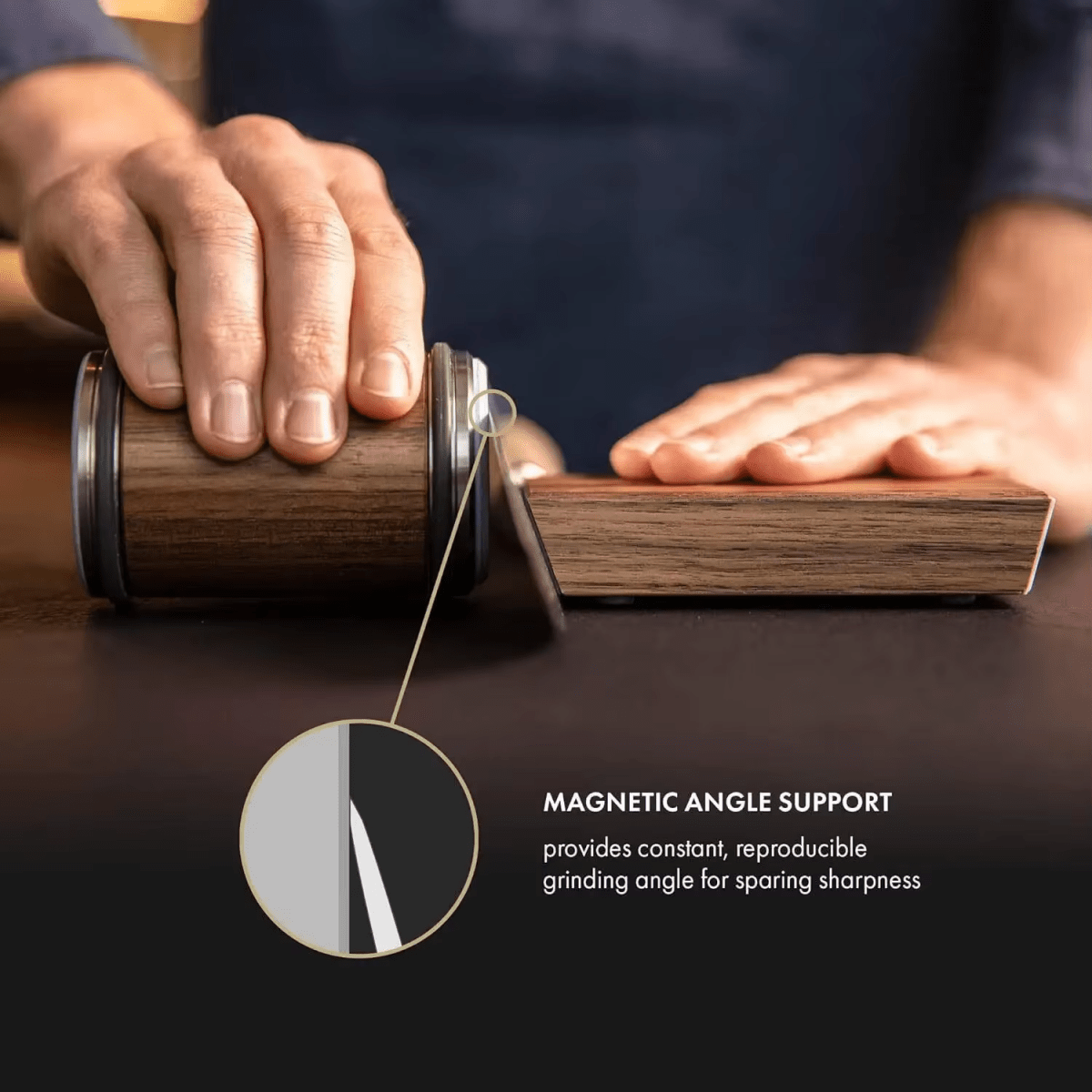 Portable Precision Knife Sharpener with Magnetic Angle Assistant