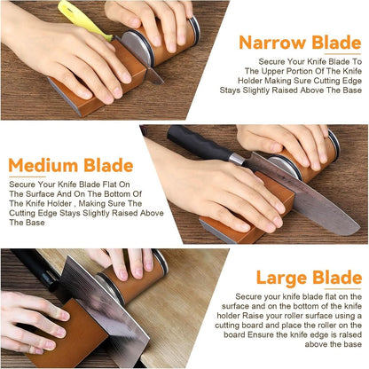 Portable Diamond Knife Sharpener with Magnetic Angle Precision