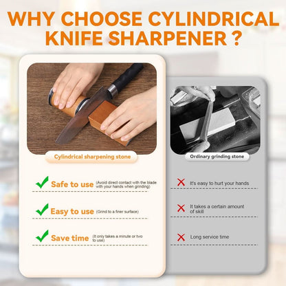 Portable Diamond Knife Sharpener with Magnetic Angle Precision