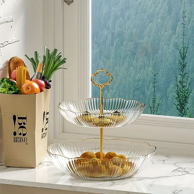Modern 3-Tier Fruit Bowl Stand and Organizer